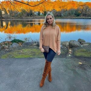 Amazon Women's Tan Crew Neck Sweater